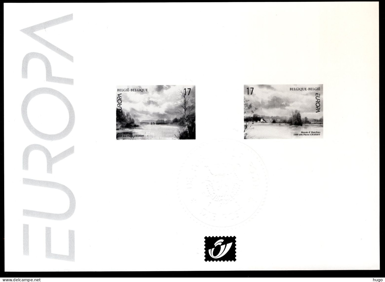 Zwart Wit Velletje 1999 - Europa Natuurreservaten 2815/2816 - B&W Sheetlets, Courtesu Of The Post  [ZN & GC]