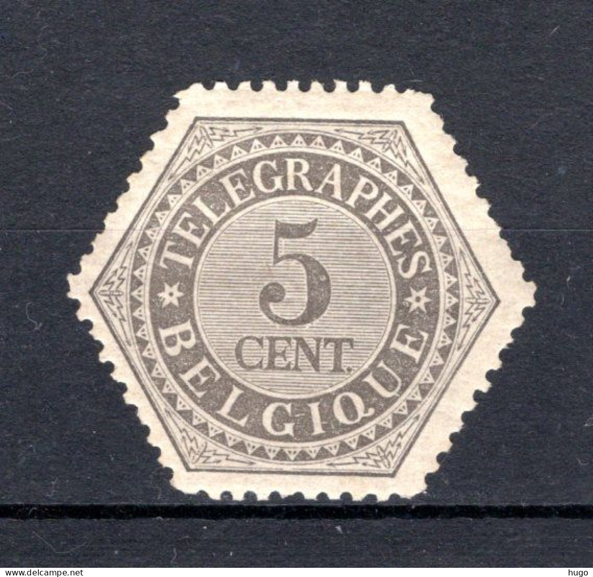 TG8 MNH 1879 - Met Cijfer Op Gelijnde Achtergrond - Timbres Télégraphes [TG]