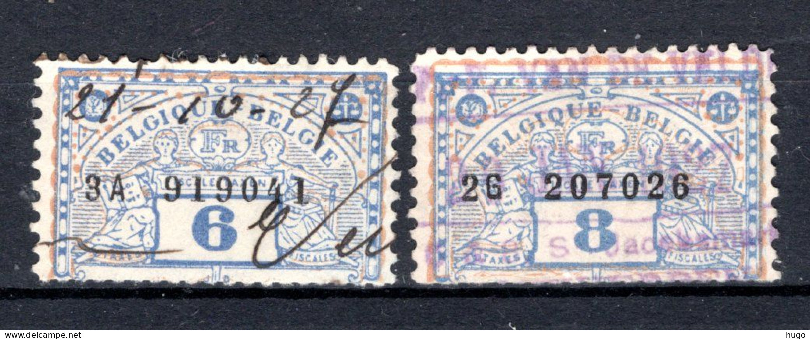 Fiscale Zegel 1923 - 6Fr-8Fr - Stamps