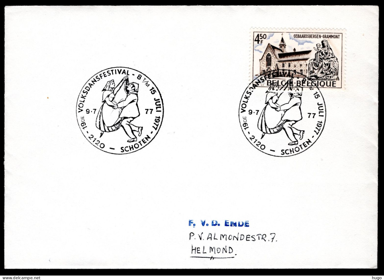 Brief 9-7-1977 - Volksdansfestival Schoten - Lettres & Documents
