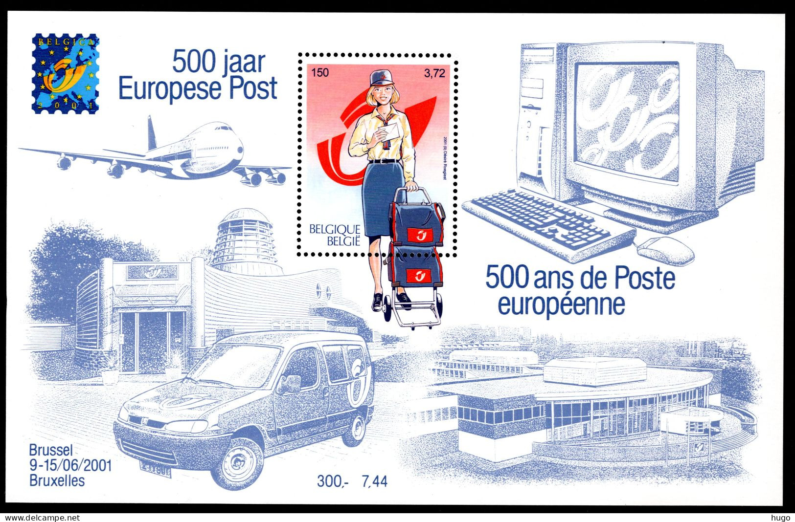 BL91 MNH 2001 - 500 Jaar Europese Post - 1961-2001