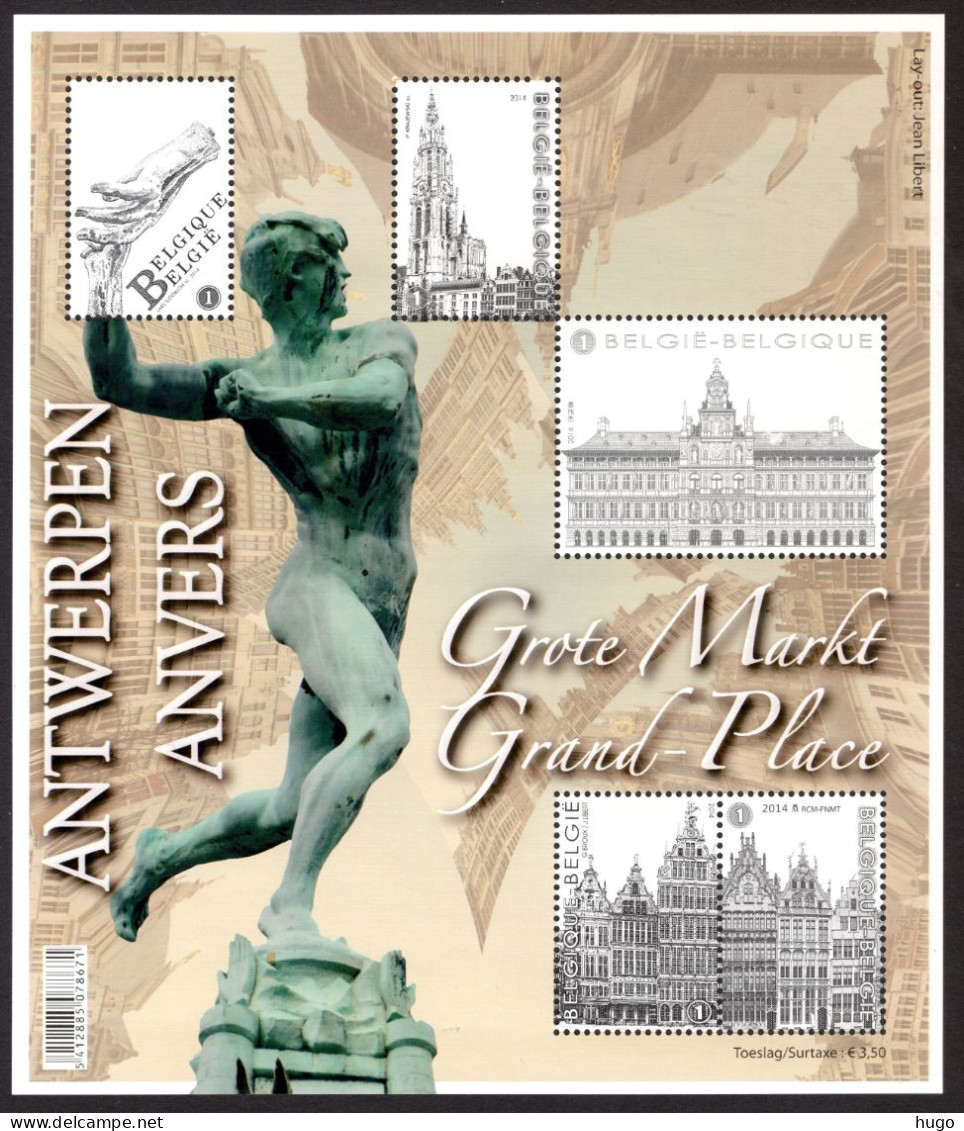 BL219 MNH 2014 - De Antwerpse Grote Markt - 2002-… (€)