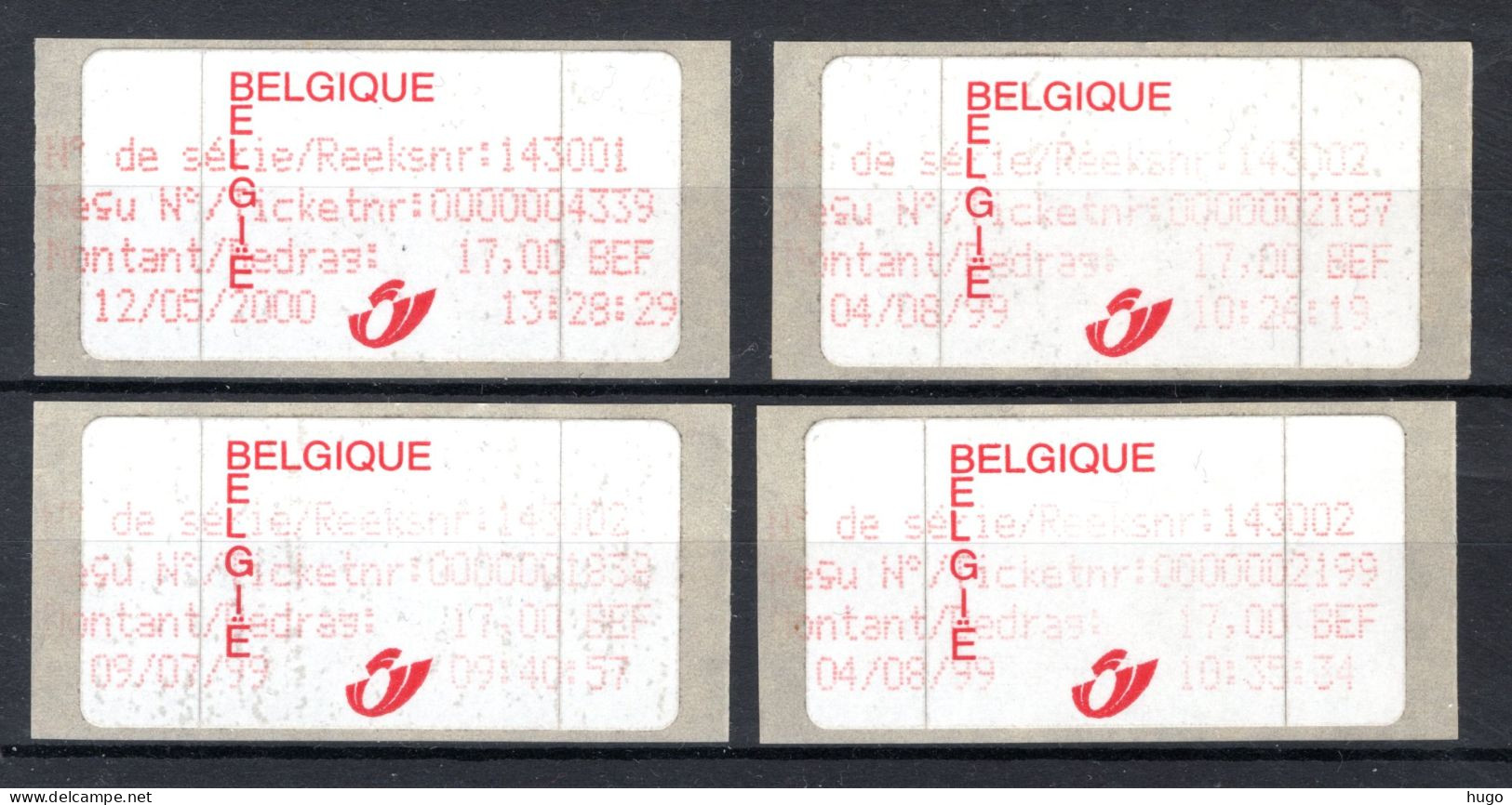 ATM 99A MNH** 1999 - Proefuitgifte - Kwitantie 17 Fr. - Postfris