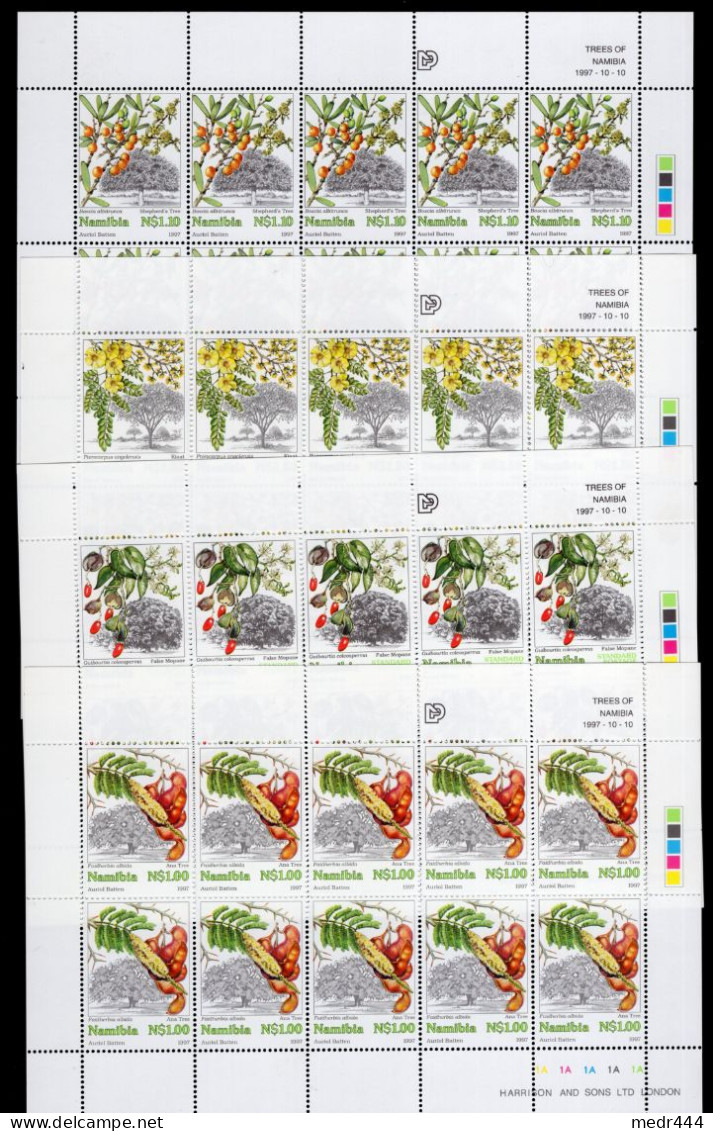 Namibia/Namibie 1997 - Flora - Trees - 4 Complete Full Sheets - MNH** - Excellent Quality - Superb*** - Namibia (1990- ...)