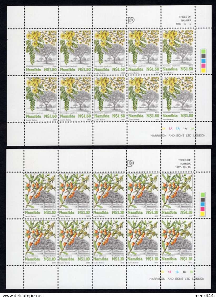 Namibia/Namibie 1997 - Flora - Trees - 4 Complete Full Sheets - MNH** - Excellent Quality - Superb*** - Namibia (1990- ...)