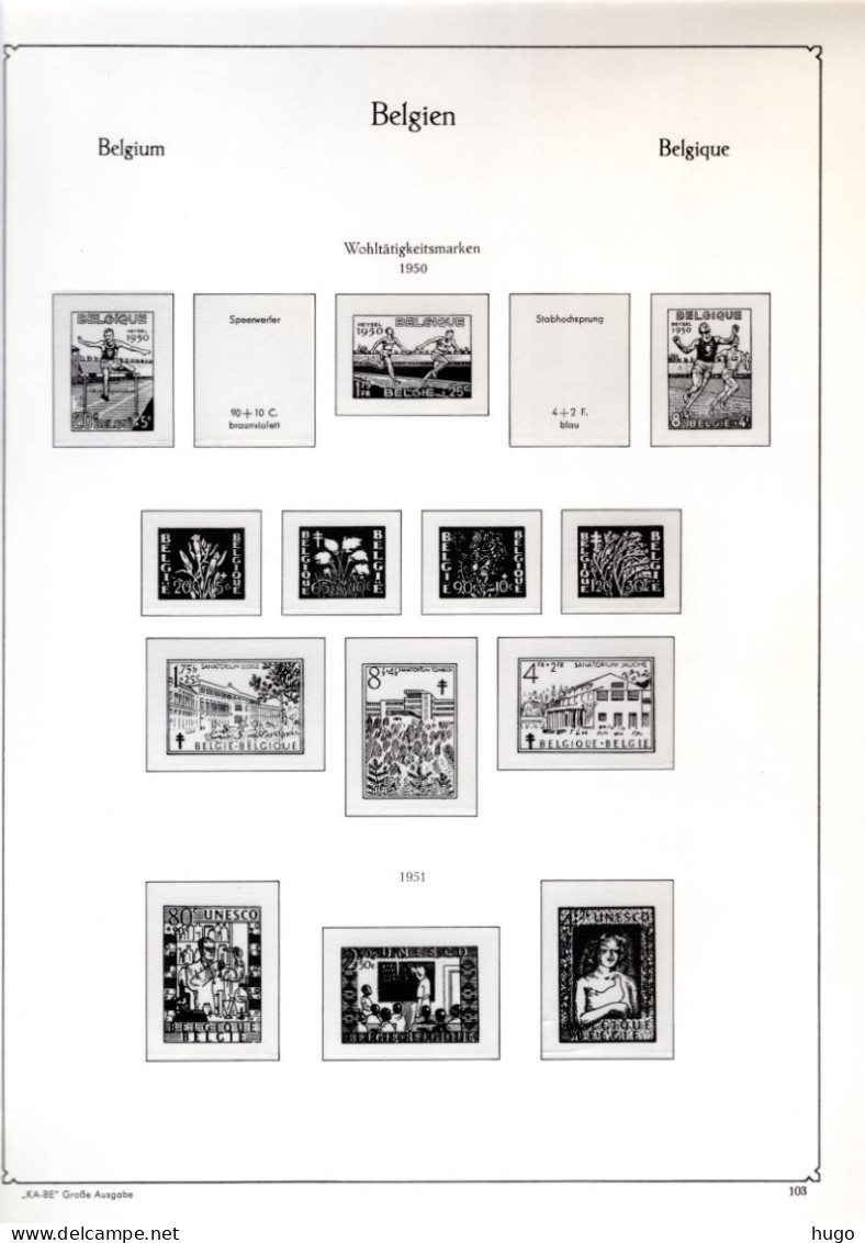 KABE BELGIE - ILLUSTRATED ALBUM PAGES YEAR 1950-1956 Incl. Casette - Binders With Pages