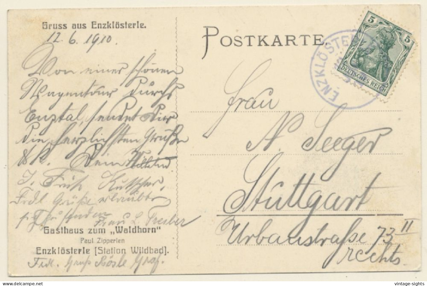 Enzklösterle Im Schwarzwald: Ortsansicht (Vintage PC 1910) - Calw