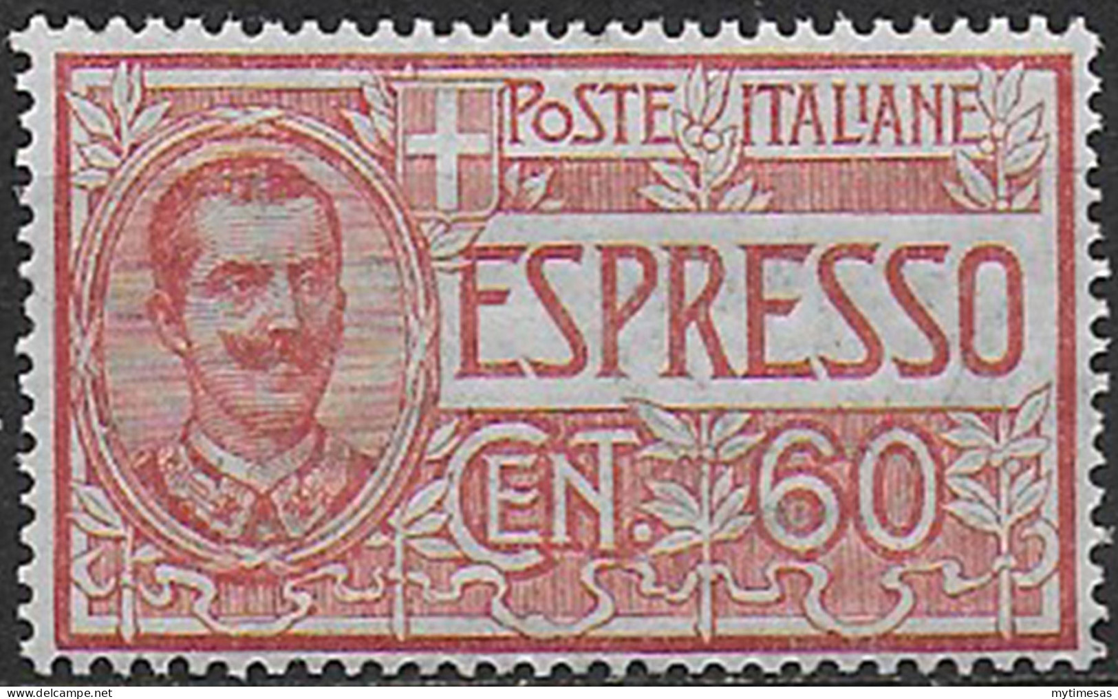 1922 Italia Espresso 60c. Rosso 1v. Bc MNH Sassone N. 7 - Altri & Non Classificati