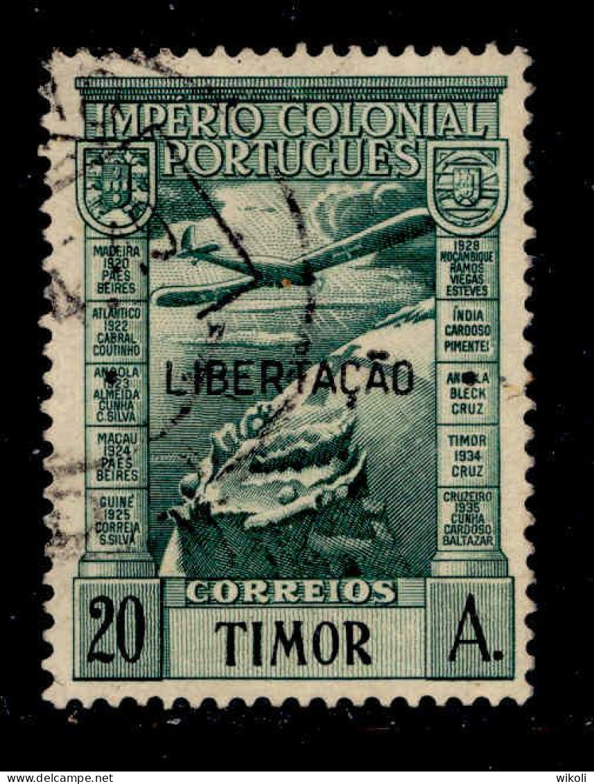 ! ! Timor - 1947 Air Mail "Libertação" 20 A - Af. CA20 - Used - Timor