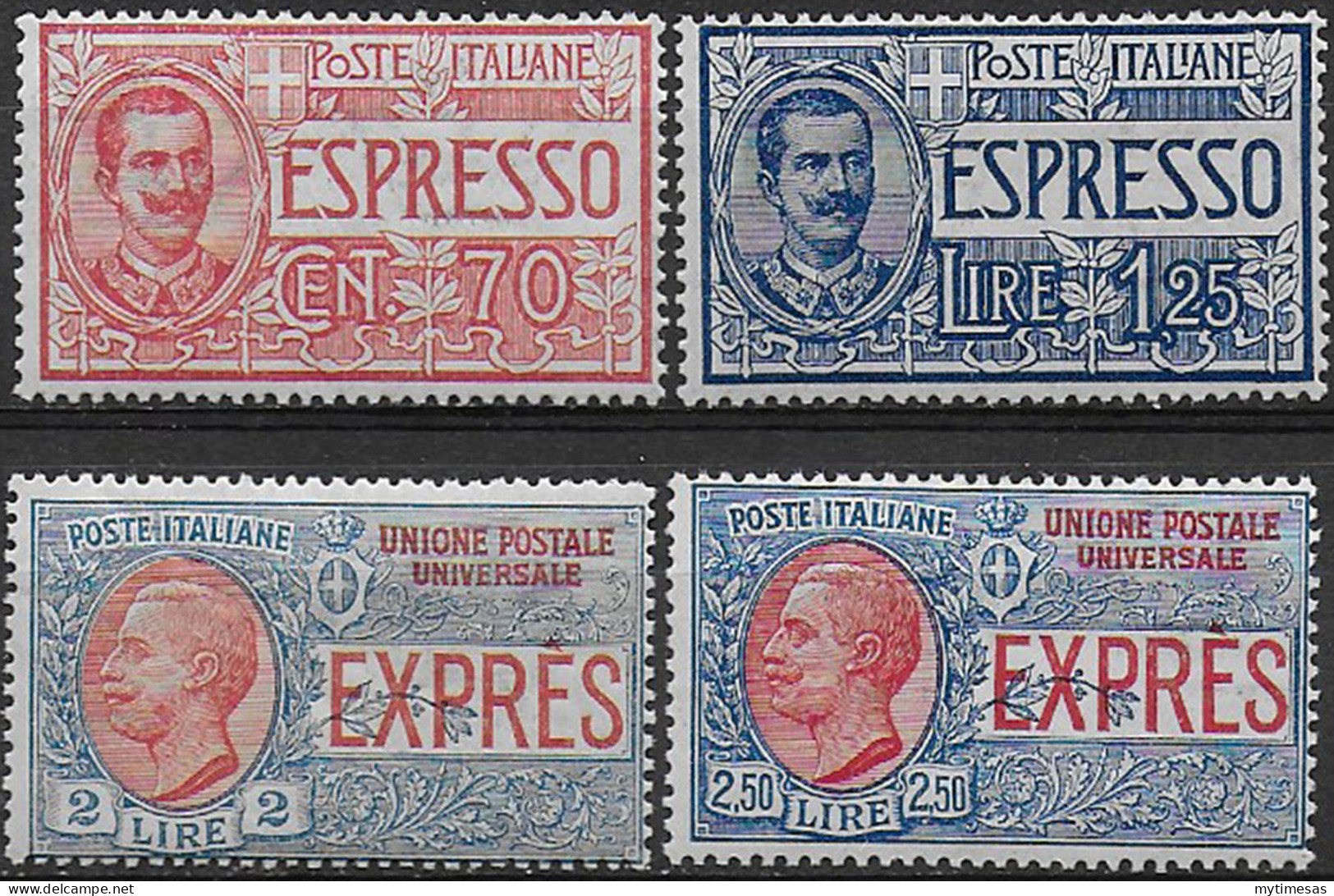 1925-26 Italia Espressi Nuovi Valori 4v. MNH Sassone N. 11/14 - Autres & Non Classés