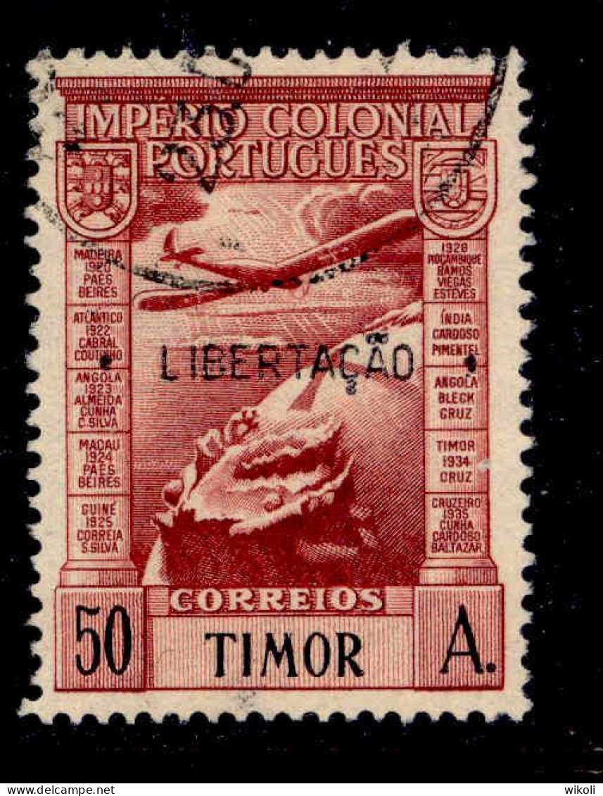 ! ! Timor - 1947 Air Mail "Libertação" 50 A - Af. CA21 - Used - Timor