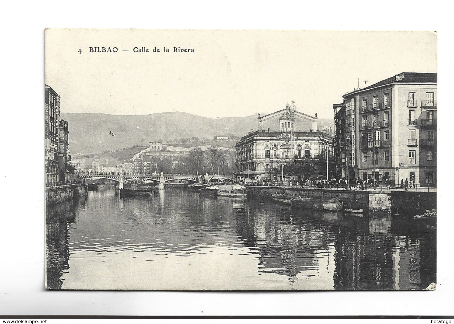 CPA  BILBAO , CALLE DE LA RIVERA  En 1909! (voir Timbre) - Vizcaya (Bilbao)