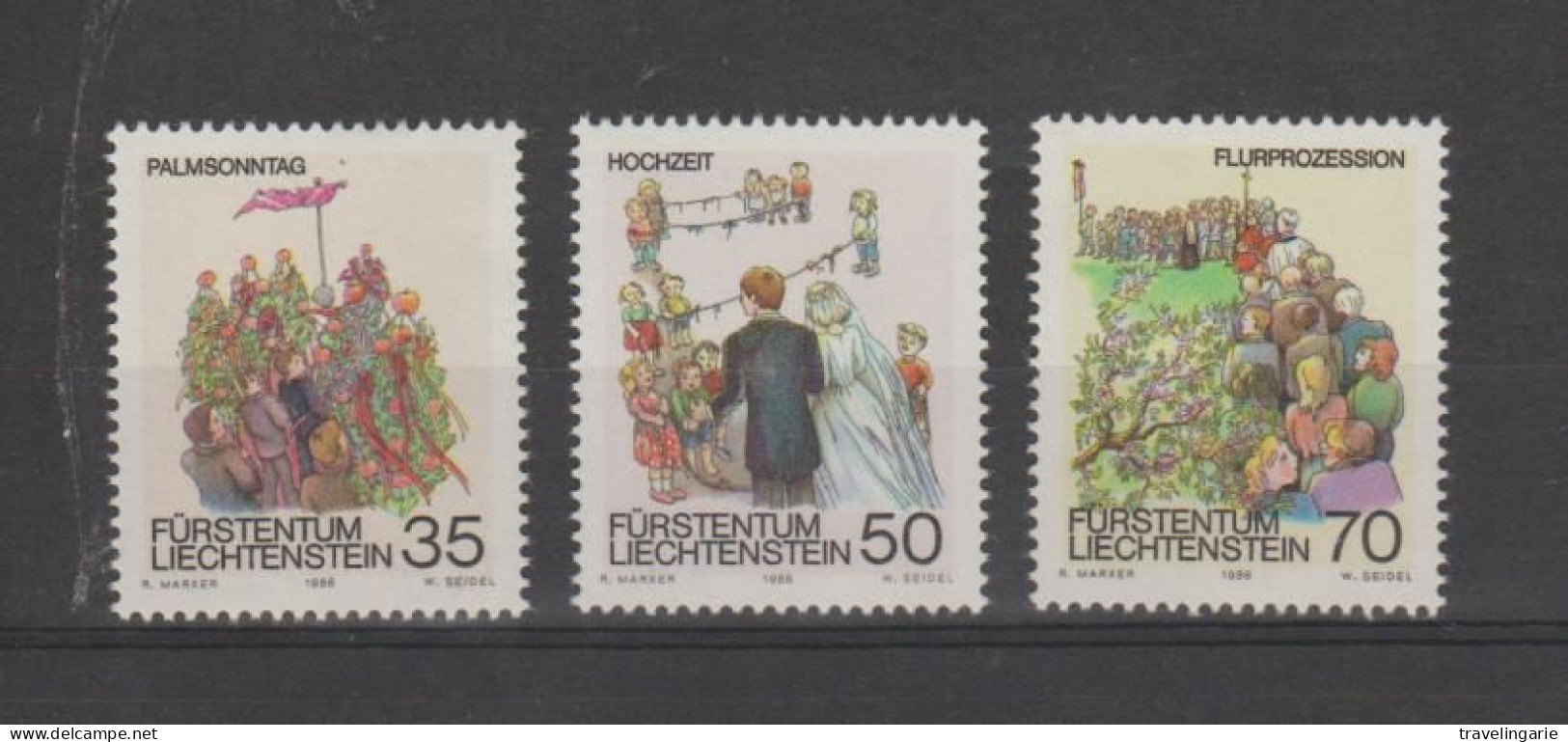 Liechtenstein 1986 Spring Costumes ** MNH - Unused Stamps