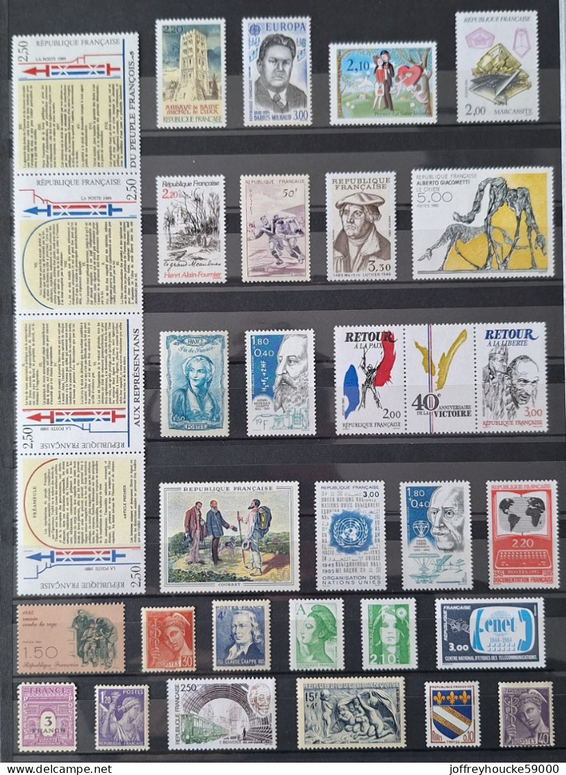 63 Anciens Timbres Neufs Français - Other & Unclassified