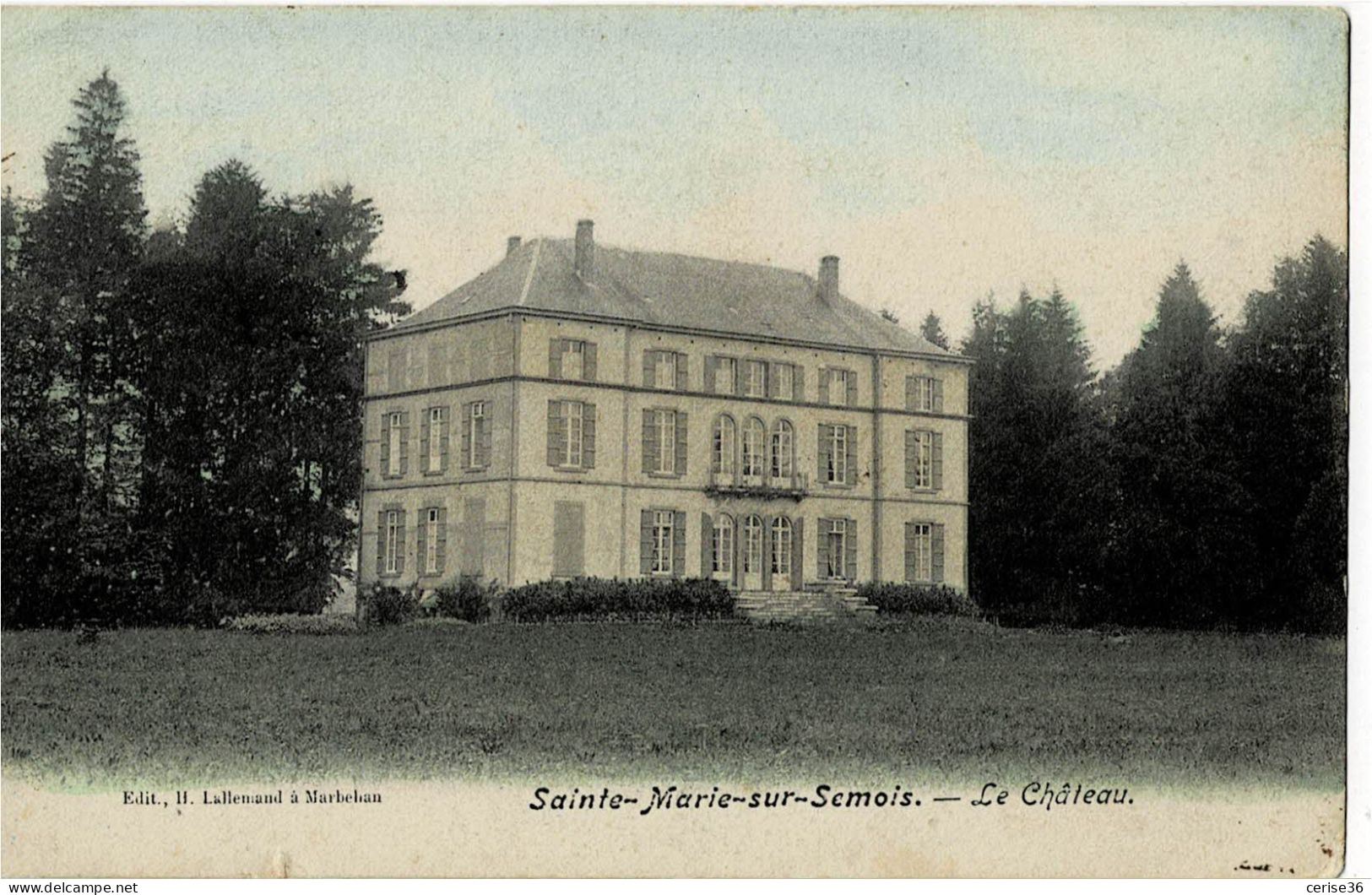 Sainte-Marie-sur-Semois Le Château Colorée Et  Circulée En 1907 - Etalle