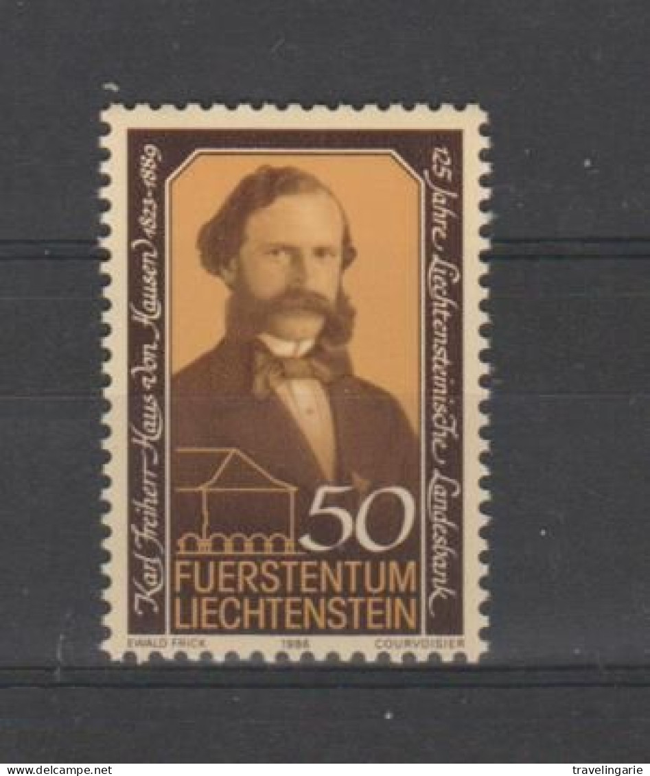 Liechtenstein 1986 125th Anniversary Of The Bank Of Liechtenstein ** MNH - Unused Stamps