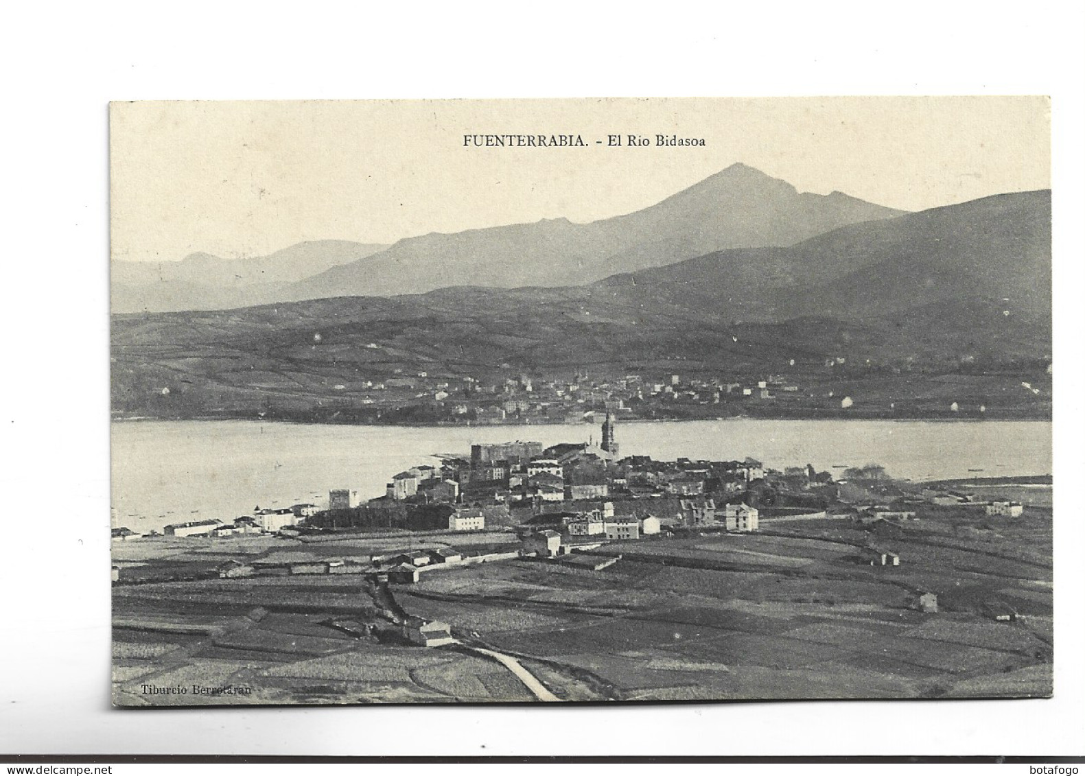 CPA FUENTERRBIA  EL RIO BIDASOA En 1909! (voir Timbre) - Guipúzcoa (San Sebastián)