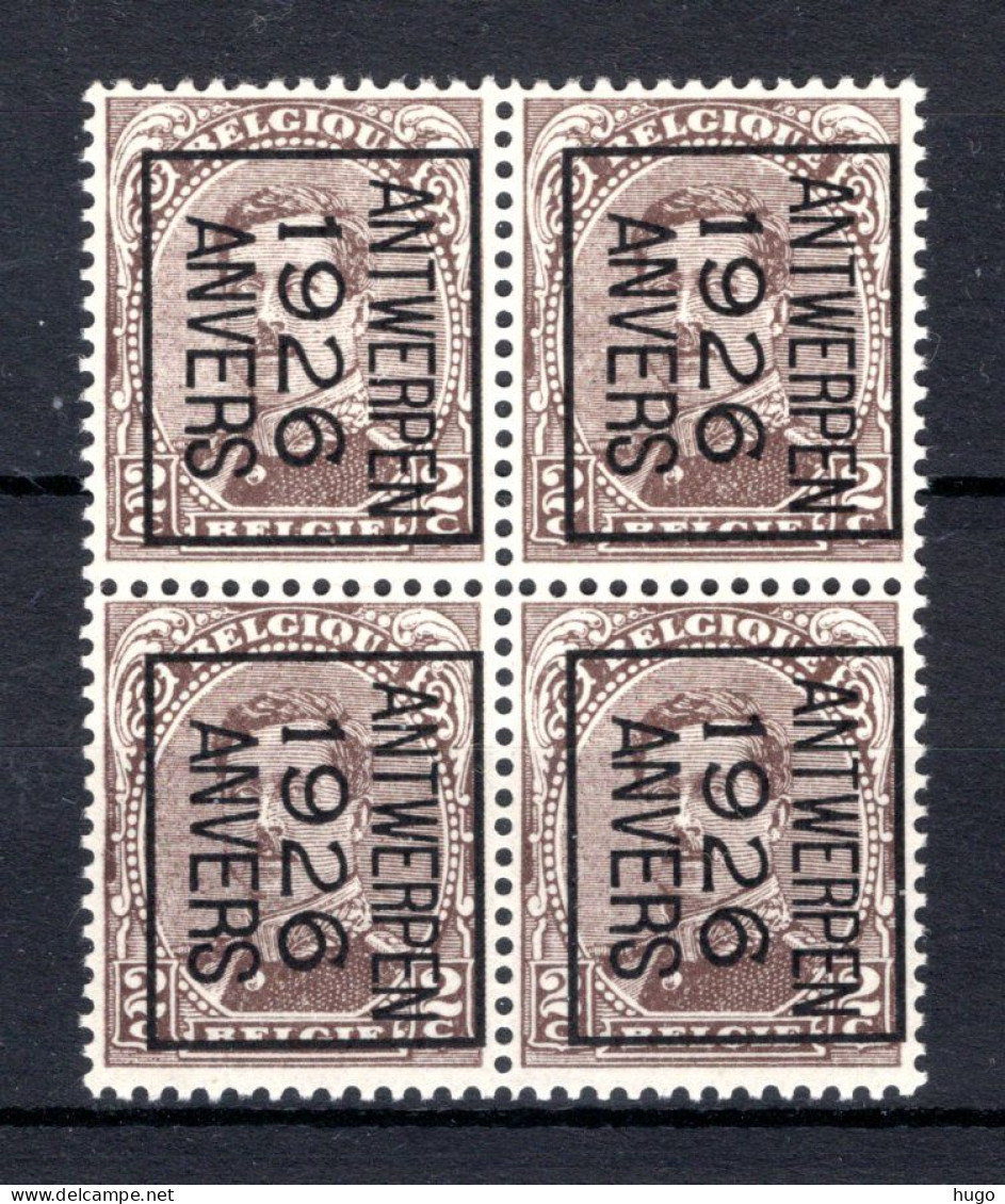 PRE127B MNH** 1926 - ANTWERPEN 1926 ANVERS  (4 Stuks) - Typos 1922-26 (Albert I)