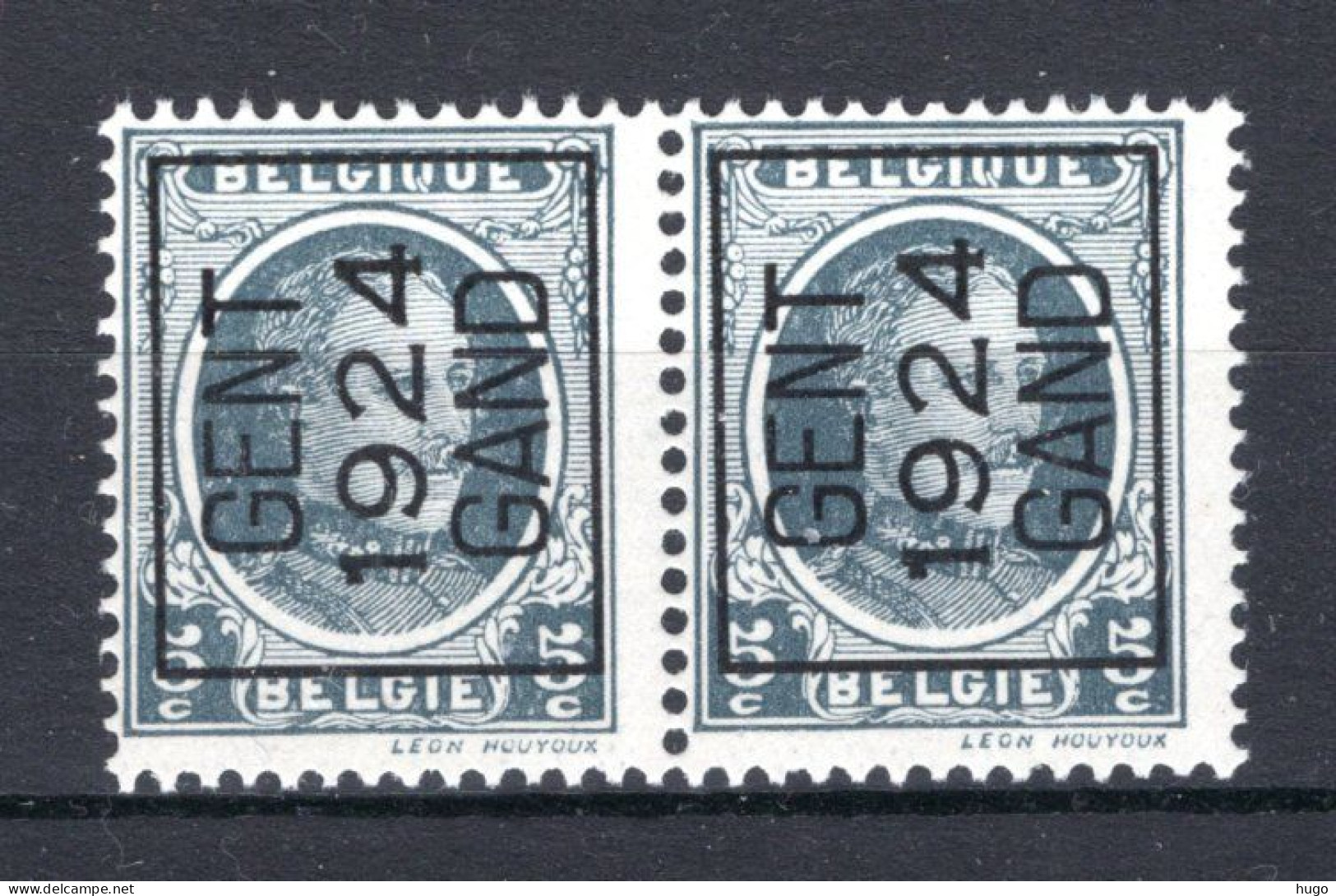 PRE106A MNH** 1924 - GENT 1924 GAND (2 Stuks)  - Typo Precancels 1922-31 (Houyoux)