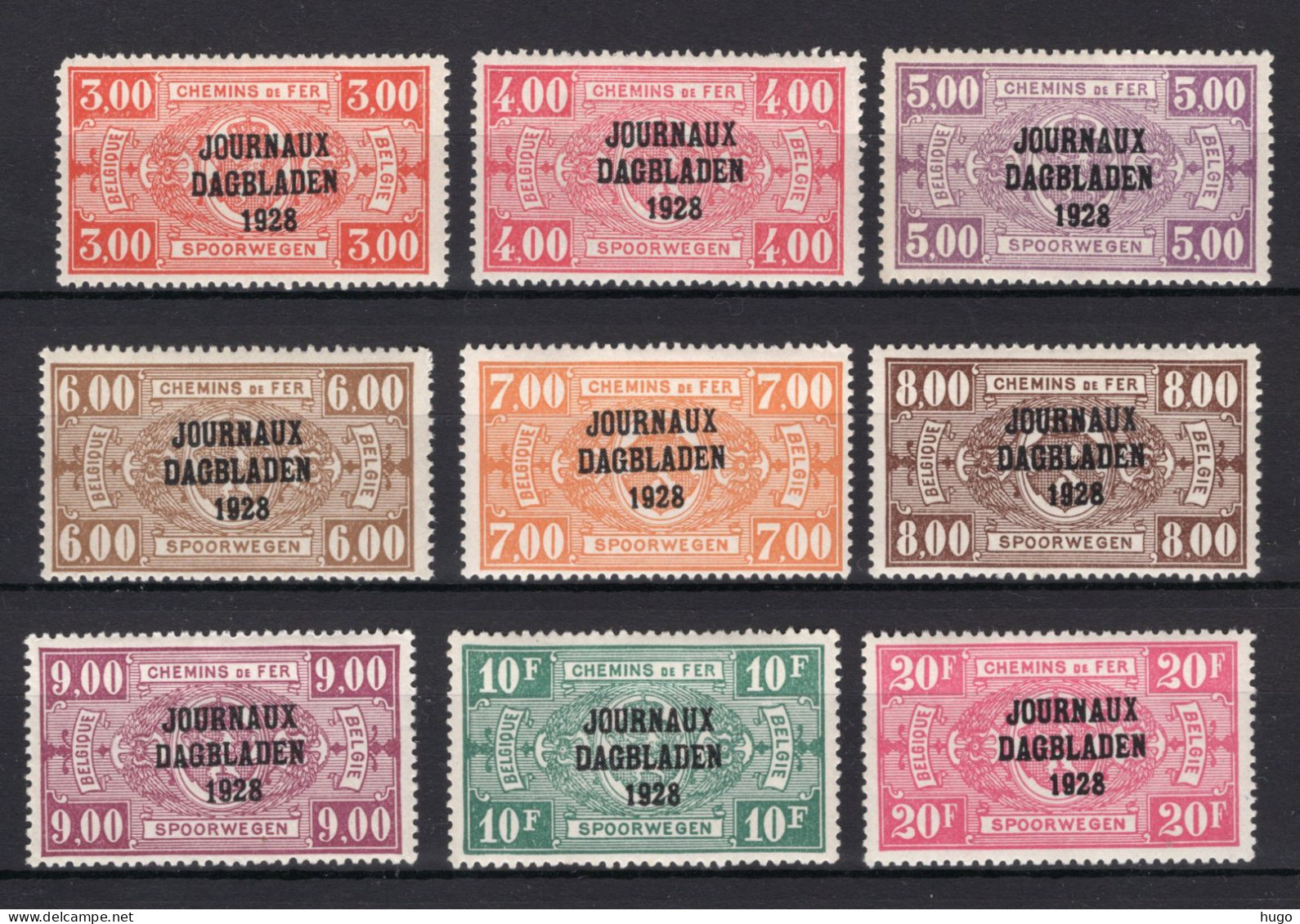 JO10/18 MNH** 1928 - Postpakketzegels "JOURNEAUX - DAGBLADEN 1928" - Sot - Zeitungsmarken [JO]