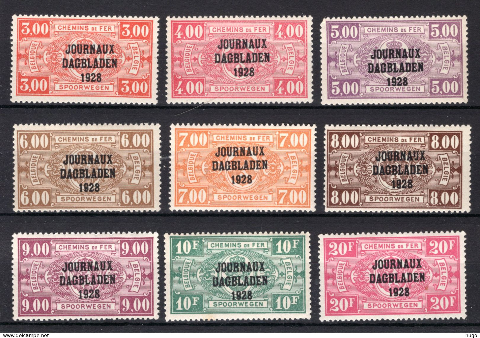 JO10/18 MNH** 1928 - Postpakketzegels "JOURNEAUX - DAGBLADEN 1928" - Periódicos [JO]