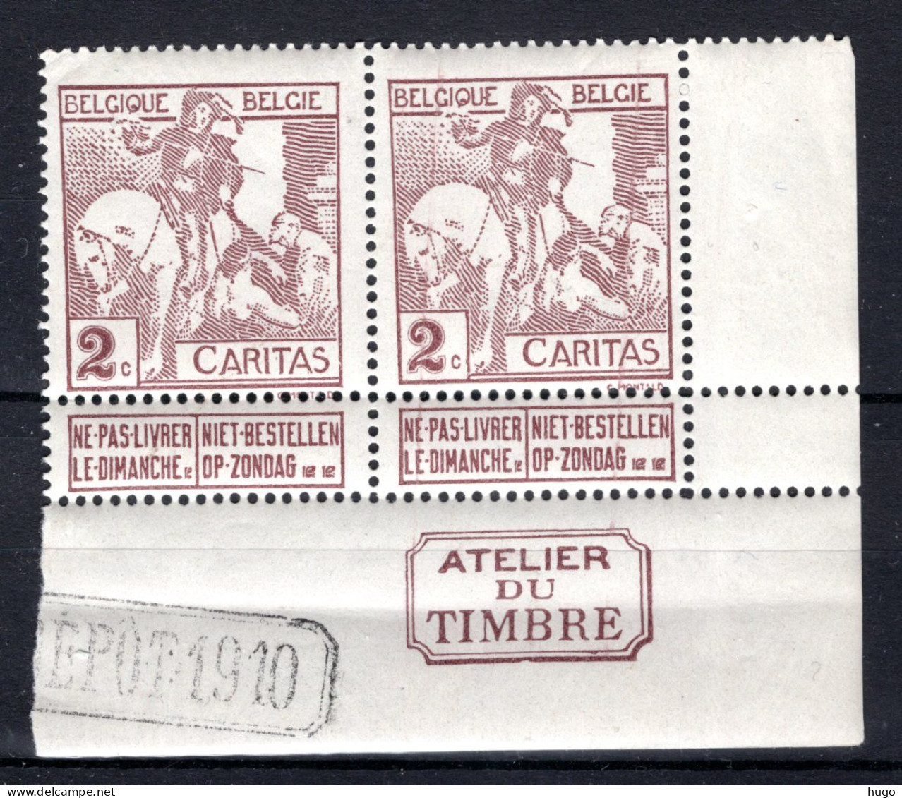 85 MNH 1910 - Caritas 2 Stuks - 1910-1911 Caritas