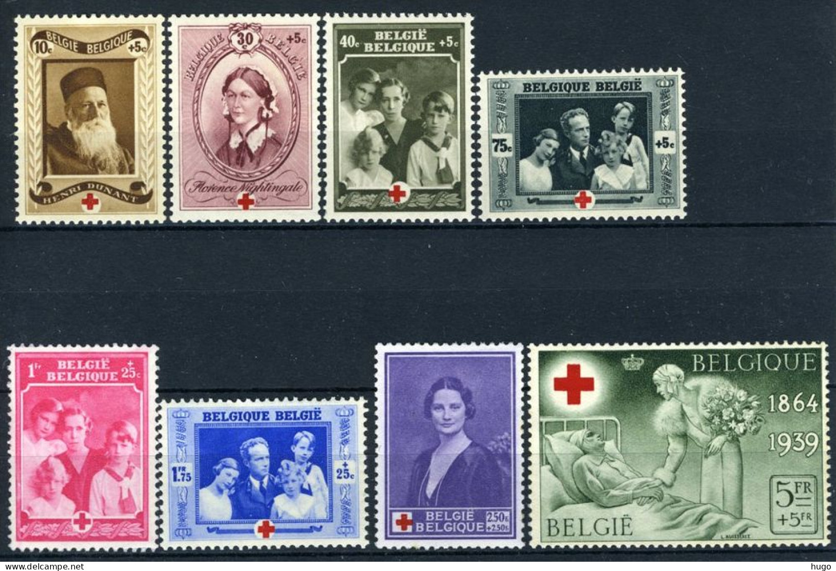 496/503 MNH 1939 - 75e Verjaardag Van Het Internationale Rode Kruis. - Neufs