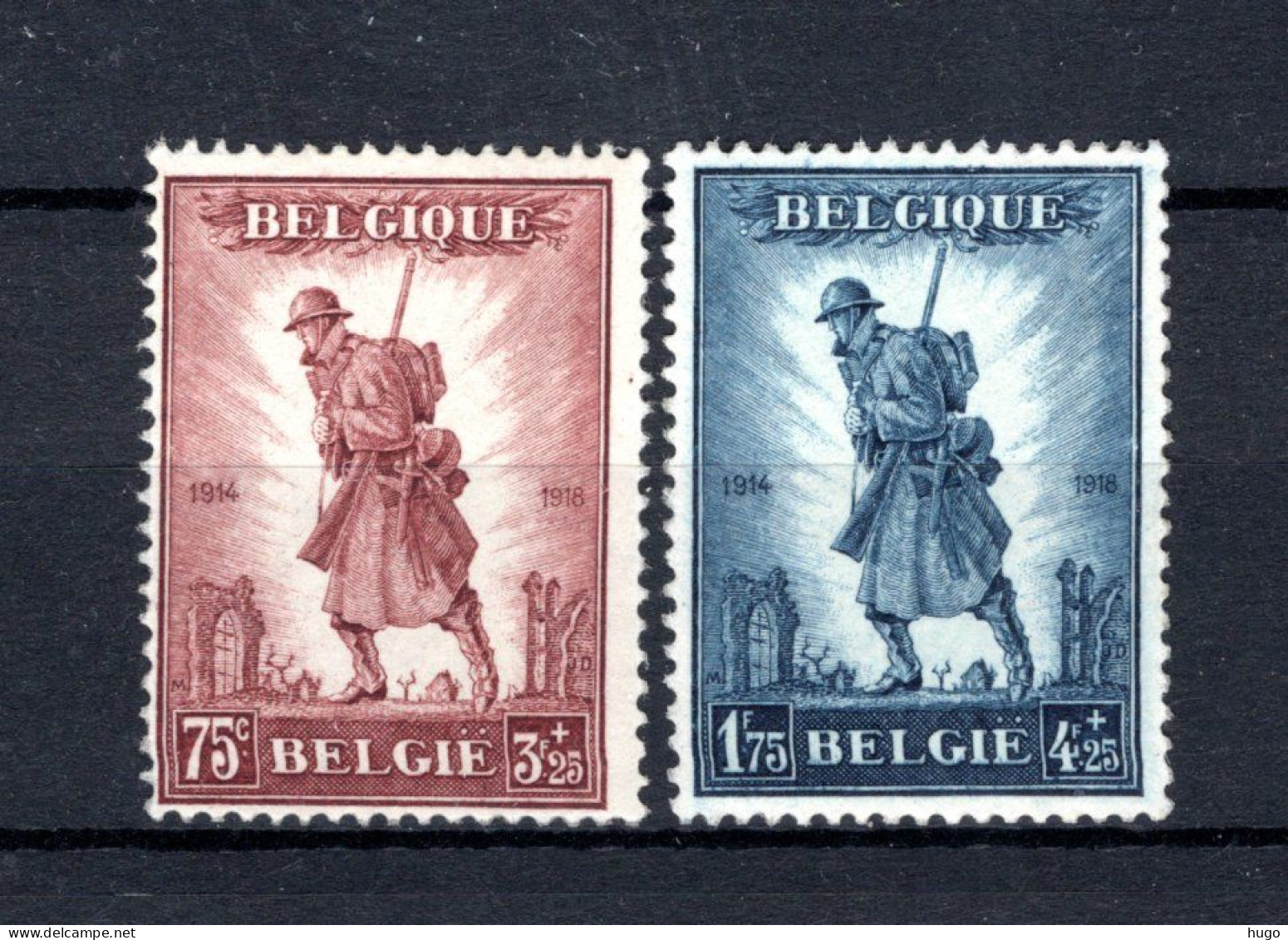351/352 MNH 1932 - Ten Voordele Van Het Gedenkteken, Infanterie Te Brussel -6 - Neufs