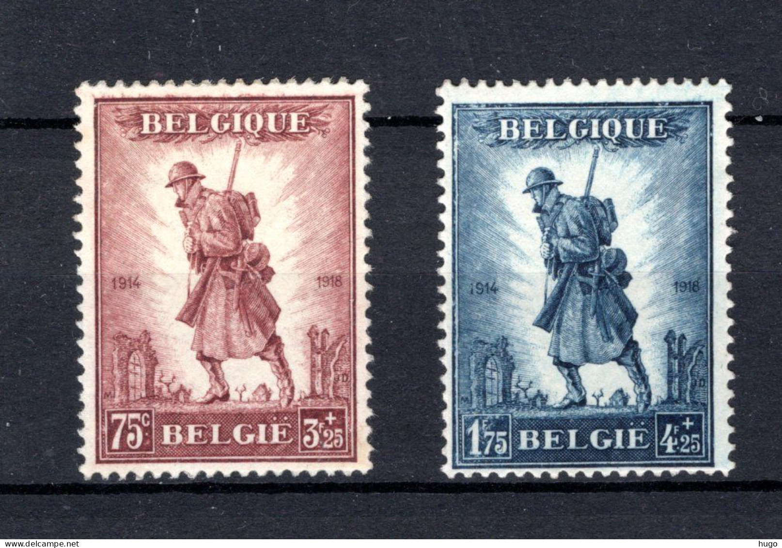351/352 MNH 1932 - Ten Voordele Van Het Gedenkteken, Infanterie Te Brussel -4 - Unused Stamps
