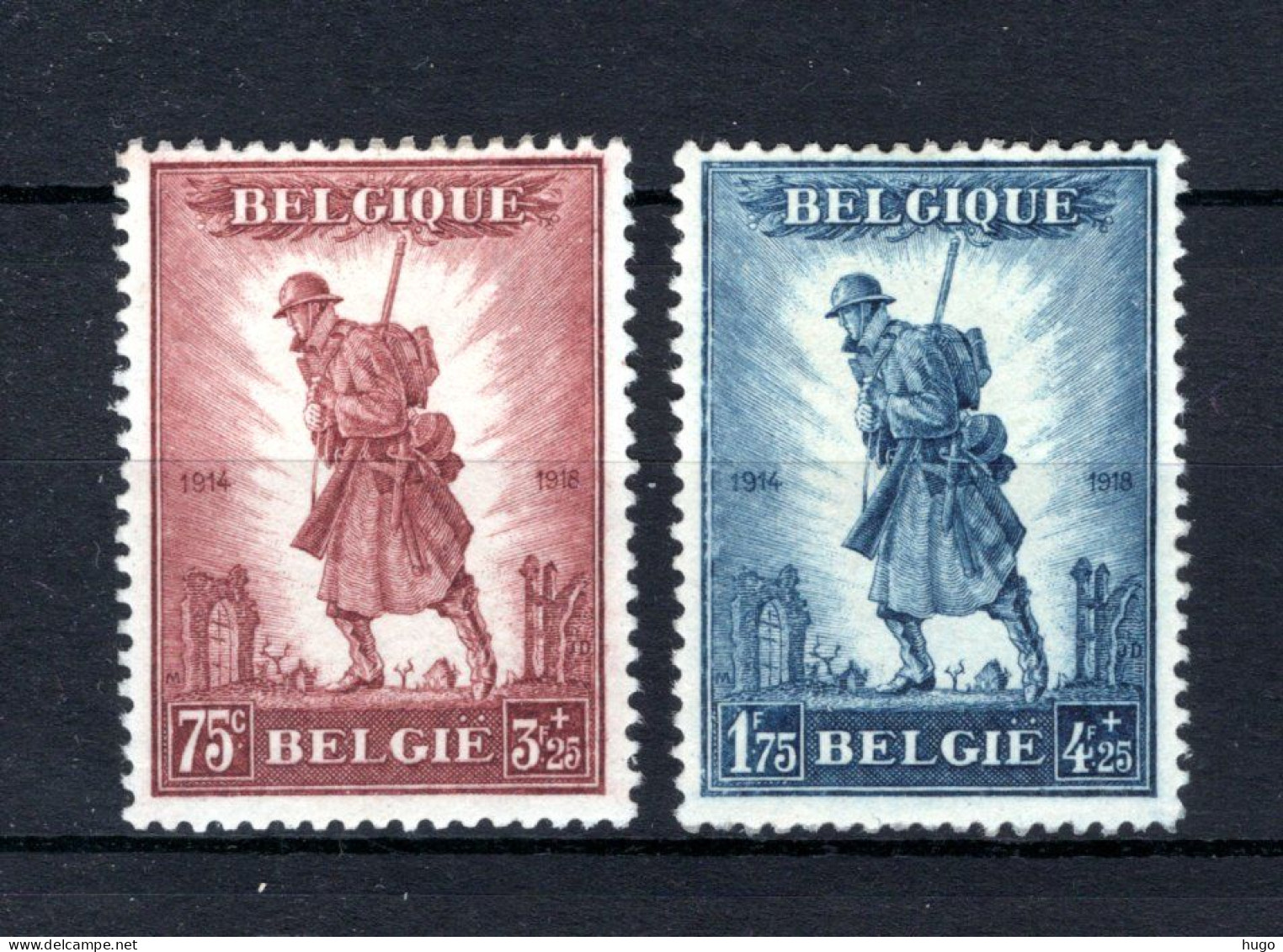 351/352 MNH 1932 - Ten Voordele Van Het Gedenkteken, Infanterie Te Brussel -3 - Unused Stamps