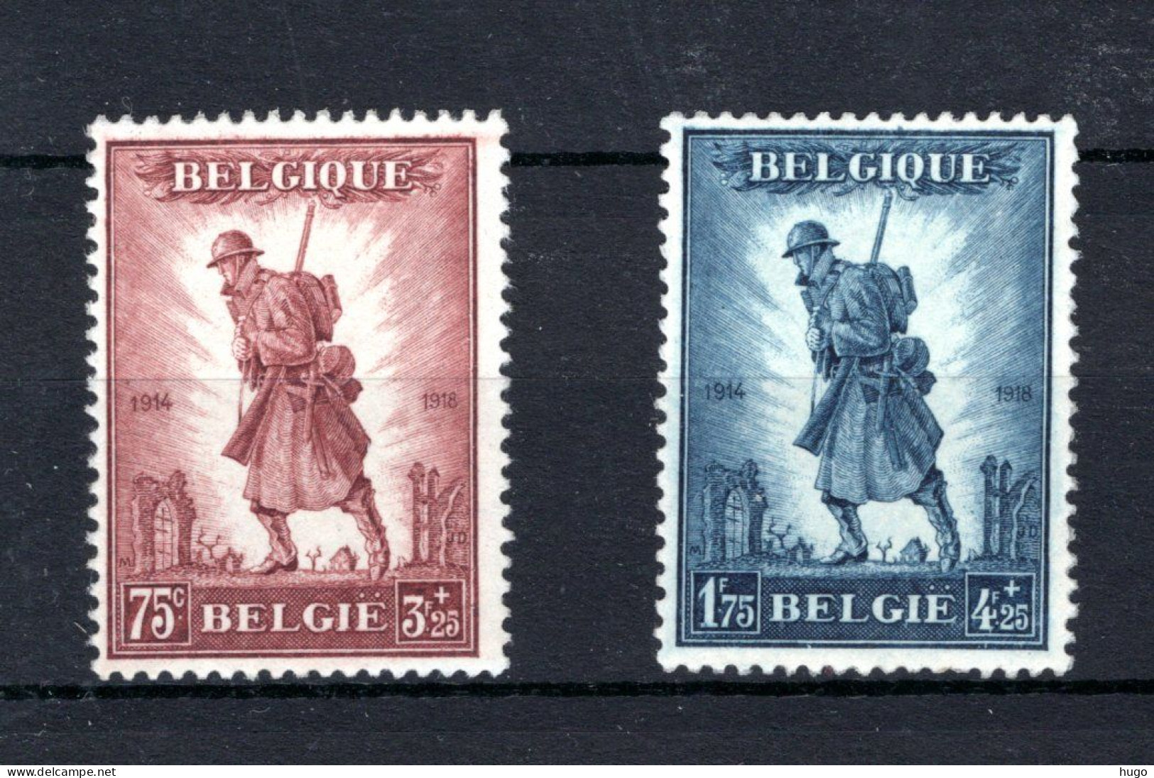 351/352 MNH 1932 - Ten Voordele Van Het Gedenkteken, Infanterie Te Brussel -2 - Unused Stamps