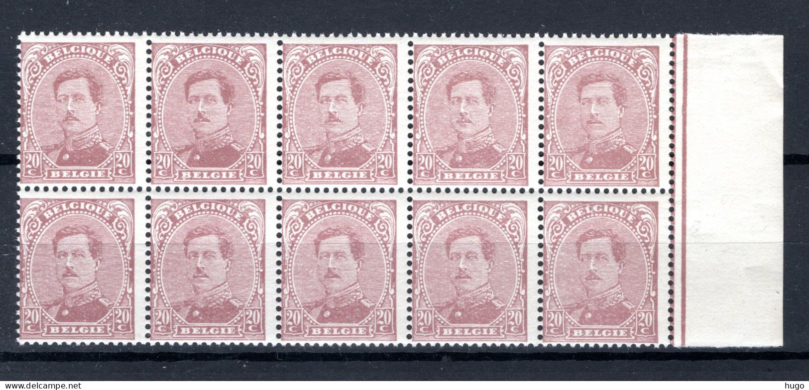 140C MNH 1922 - TYPE IV Z.M. Koning Albert 1 10 Stuks - 5 - 1915-1920 Albert I