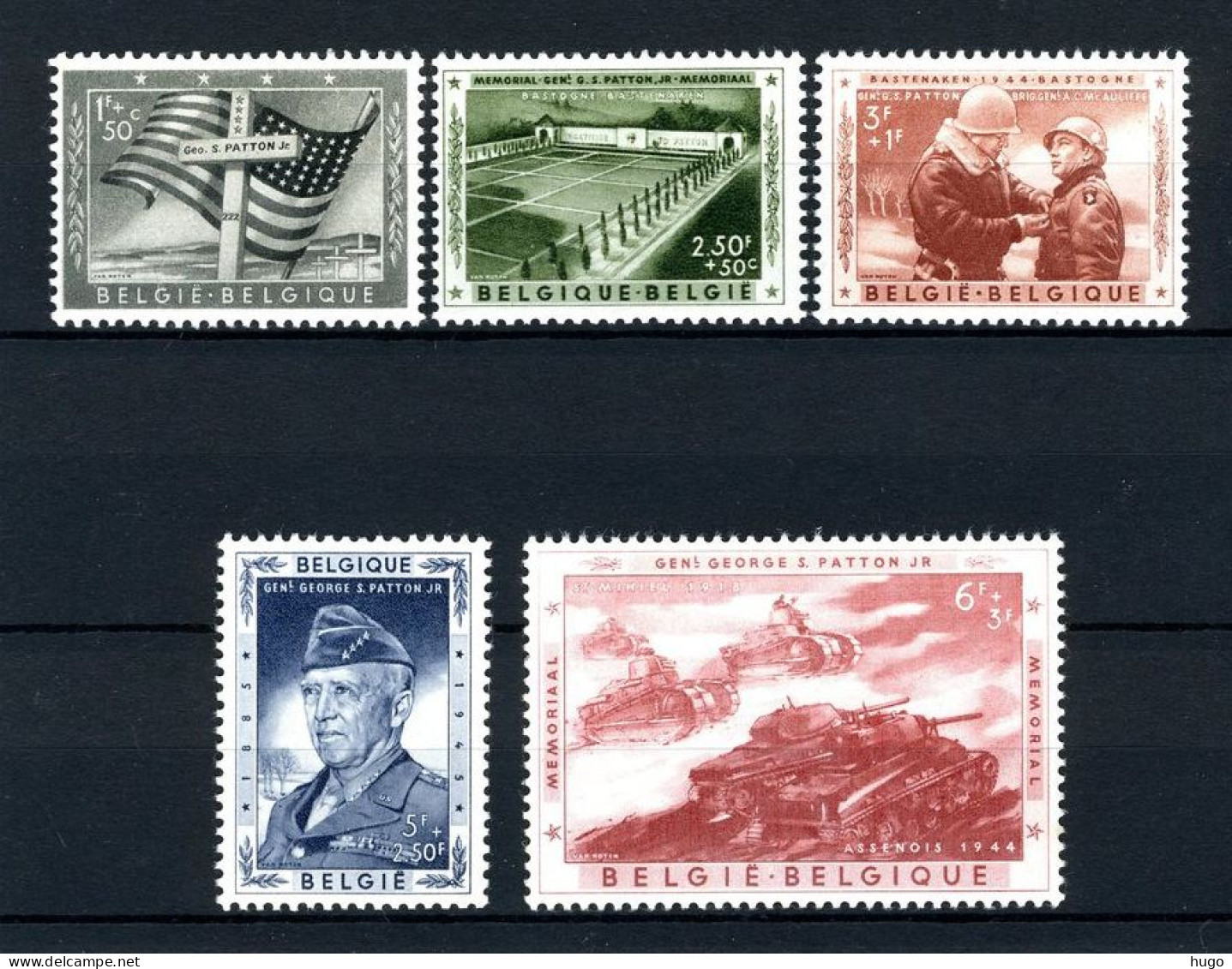 1032/1036 MNH 1957 - Ten Voordele Van Het Memoriaal Van Generaal Patton. - Unused Stamps