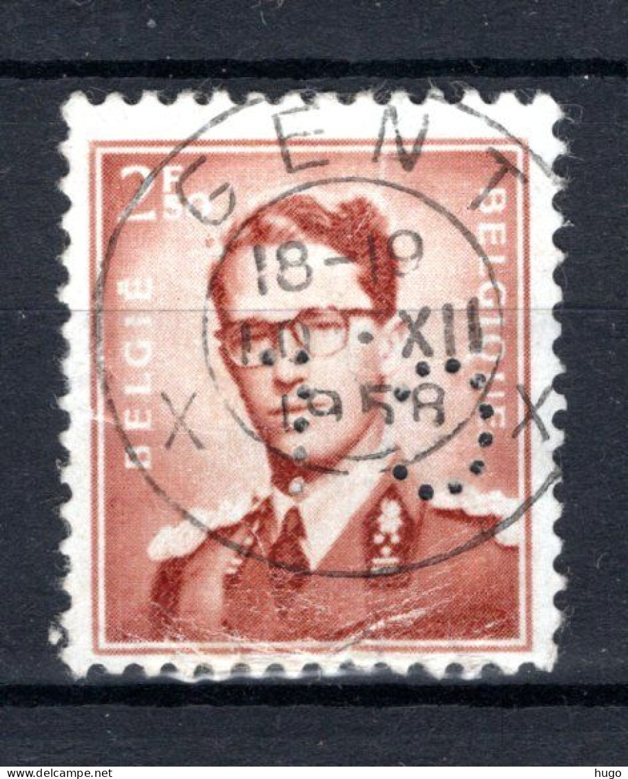 1028° Perfin 1957 - Z.M. Koning Boudewijn - 1951-..