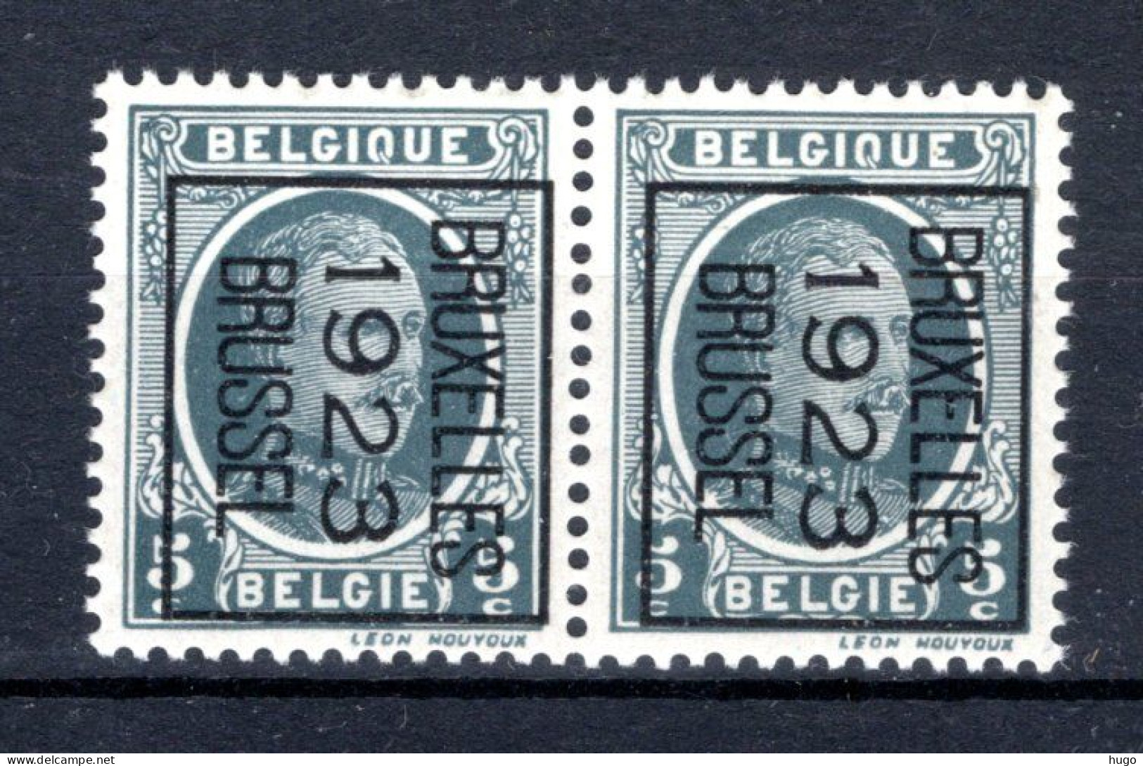 PRE84B MNH** 1923 - BRUXELLES 1923 BRUSSEL (2 Stuks)    - Typo Precancels 1922-31 (Houyoux)