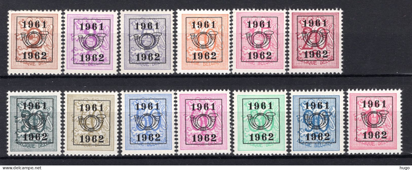 PRE712/724 MNH** 1961 - Cijfer Op Heraldieke Leeuw Type E - REEKS 54 - Typo Precancels 1951-80 (Figure On Lion)