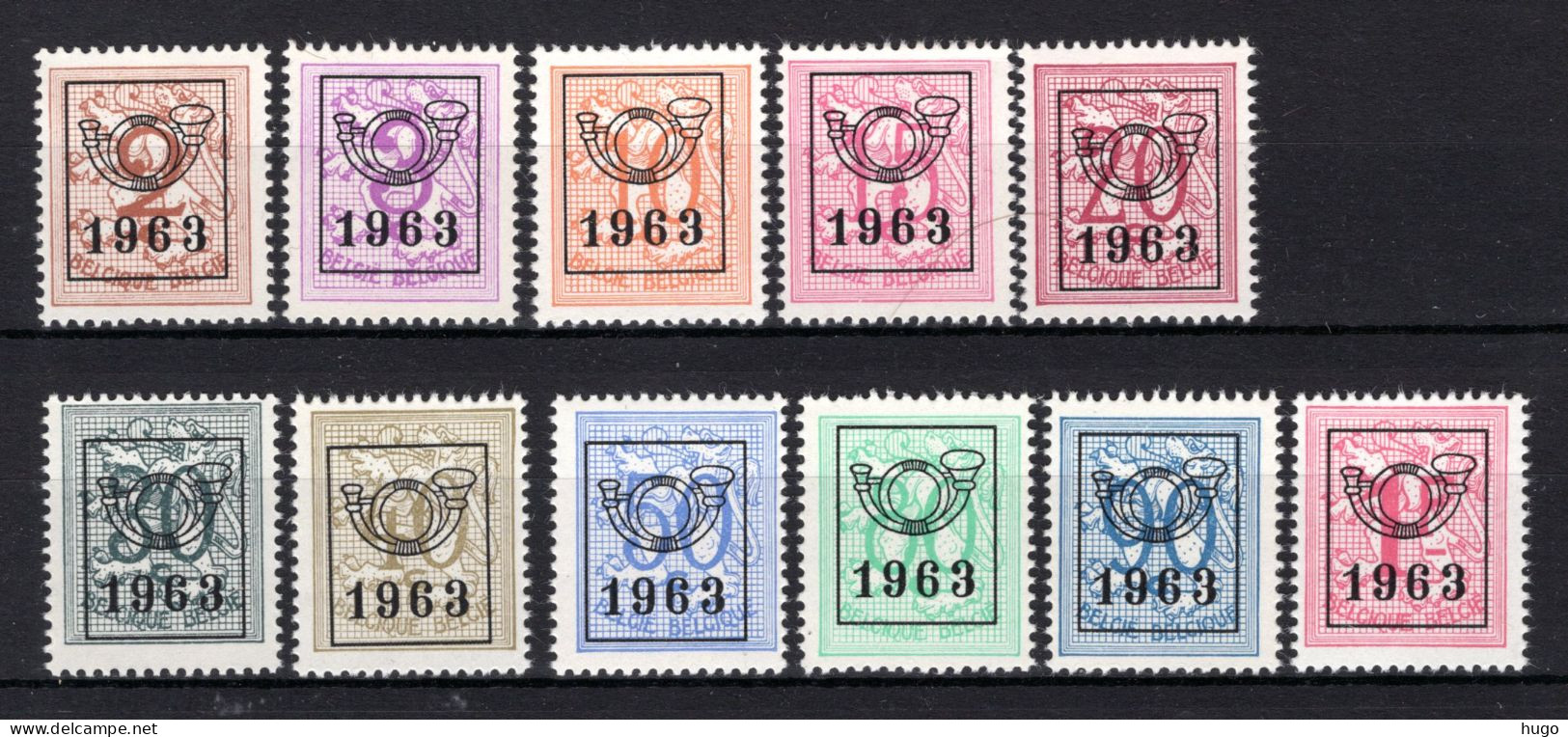 PRE736/746 MNH** 1963 - Cijfer Op Heraldieke Leeuw Type F - REEKS 56 - Typo Precancels 1951-80 (Figure On Lion)