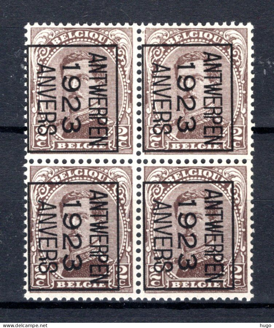 PRE68B MNH** 1923 - ANTWERPEN 1923 ANVERS  (4 Stuks)  - Typos 1922-26 (Albert I)
