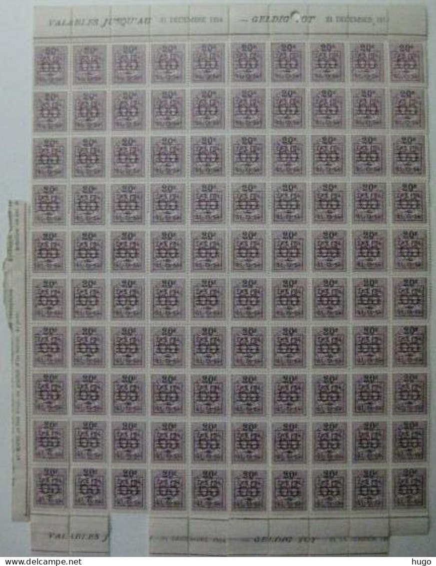 PRE642 MNH 1954 Type D (100 Stuks) - Typo Precancels 1951-80 (Figure On Lion)