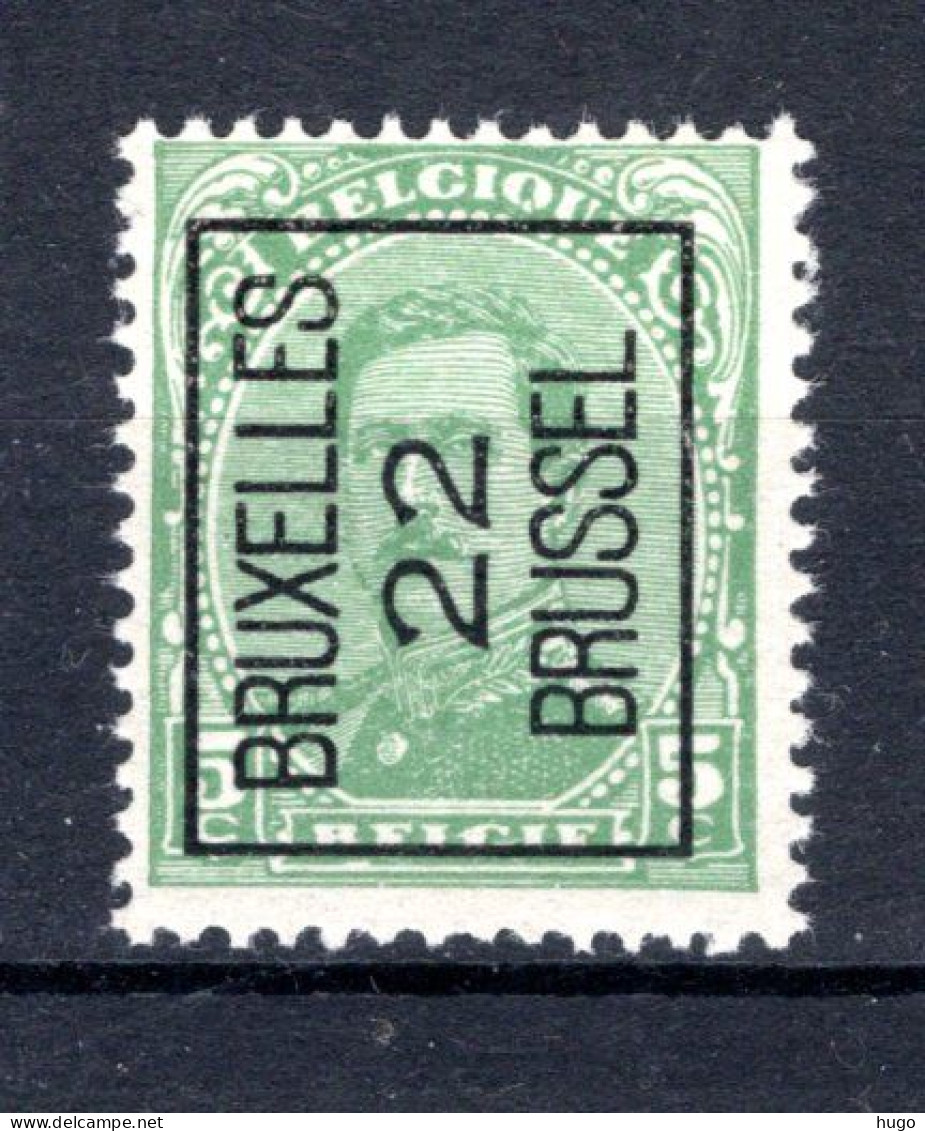 PRE60A-IV MNH** 1922 - BRUXELLES 22 BRUSSEL  - Typo Precancels 1922-26 (Albert I)