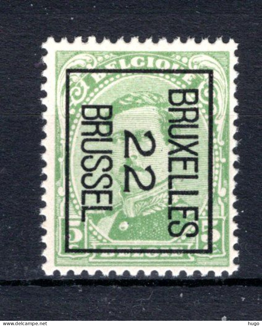 PRE60B MNH** 1922 - BRUXELLES 22 BRUSSEL - Sobreimpresos 1922-26 (Alberto I)