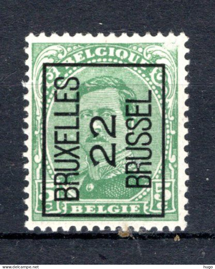PRE60A-II MNH** 1922 - BRUXELLES 22 BRUSSEL  - Typo Precancels 1922-26 (Albert I)