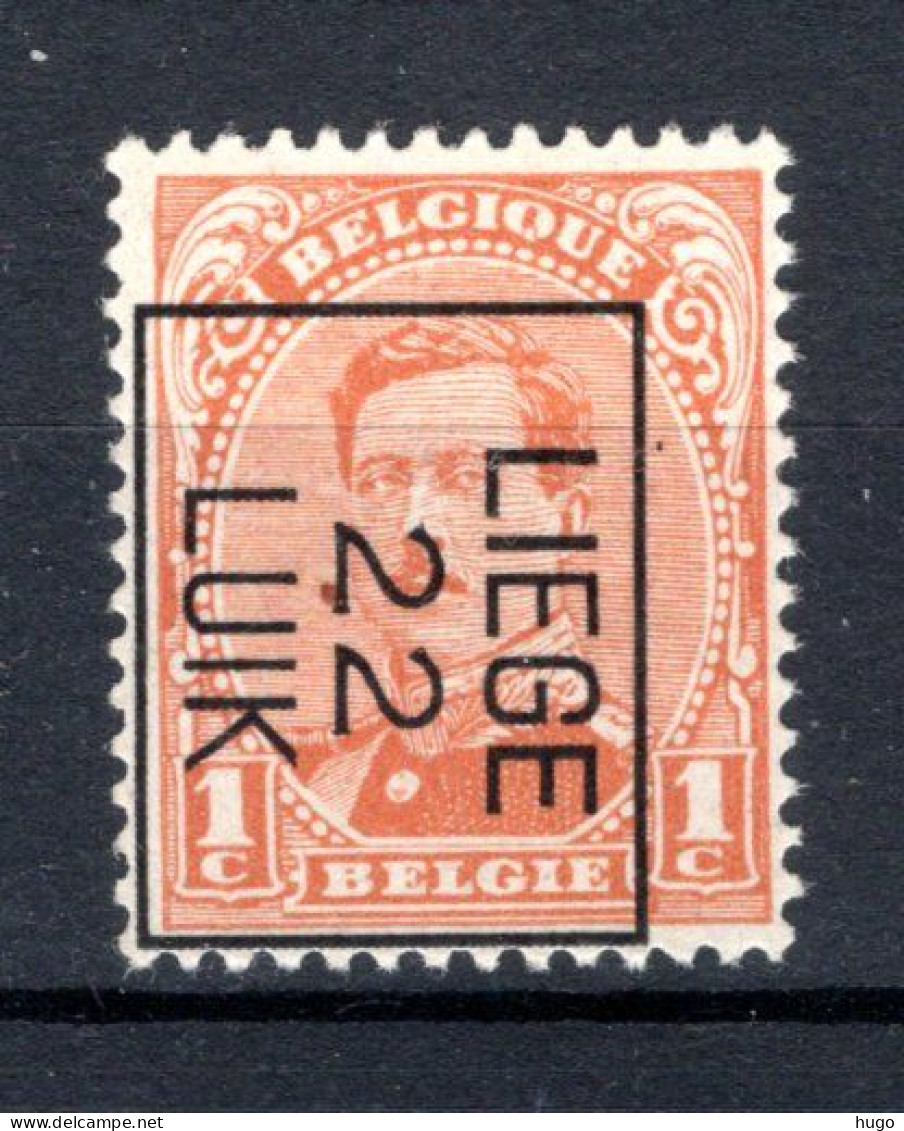 PRE57B MNH** 1922 - LIEGE 22 LUIK - Typos 1922-26 (Albert I)