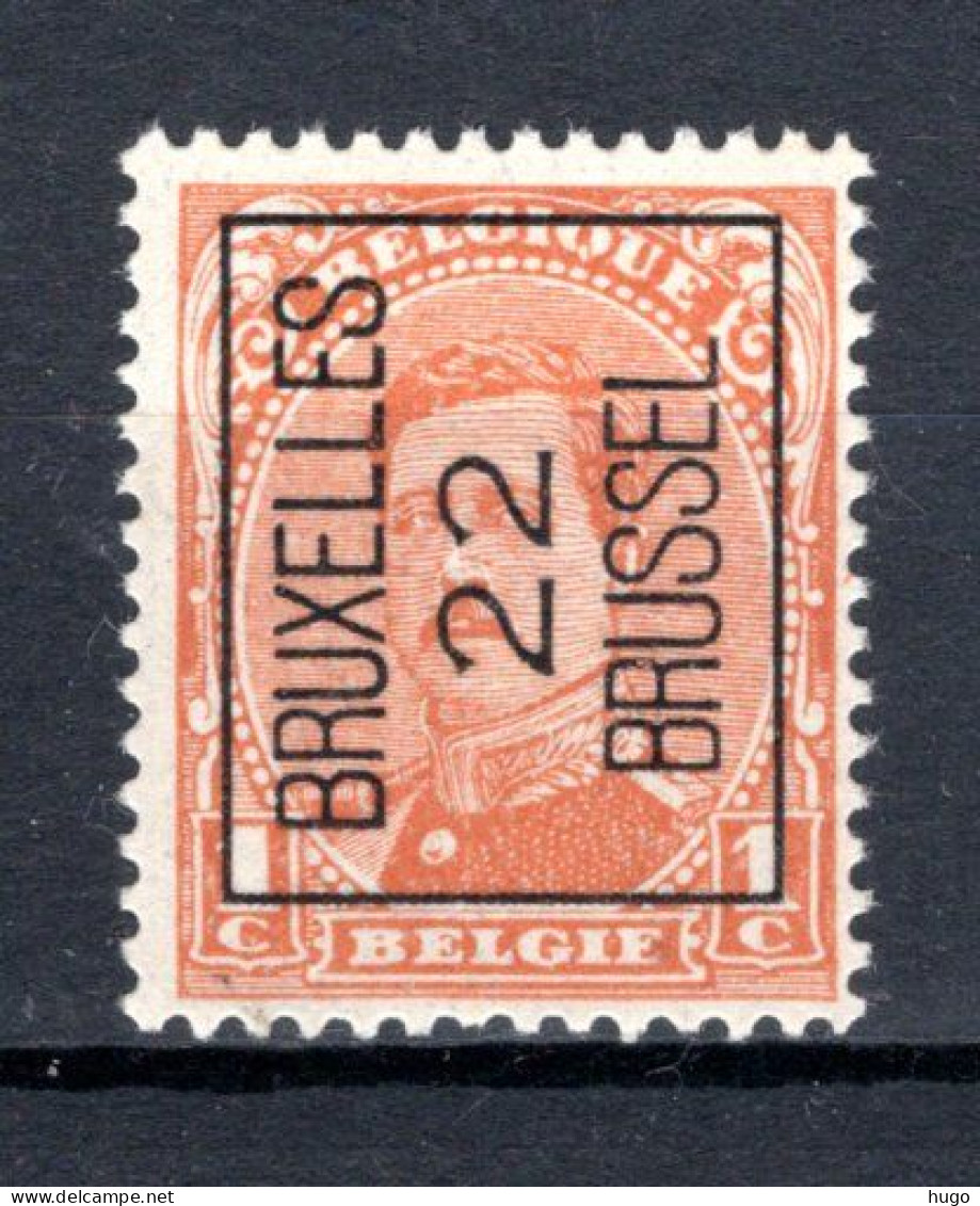 PRE55A MNH** 1922 - BRUXELLES 22 BRUSSEL   - Typografisch 1922-26 (Albert I)