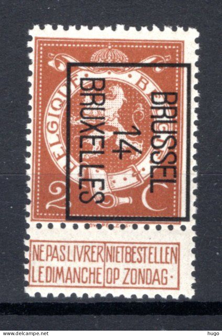 PRE50B MNH** 1914 - BRUSSEL 14 BRUXELLES - Typo Precancels 1912-14 (Lion)