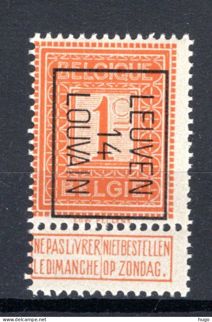 PRE47B MNH** 1914 - LEUVEN 14 LOUVAIN - Typografisch 1912-14 (Cijfer-leeuw)