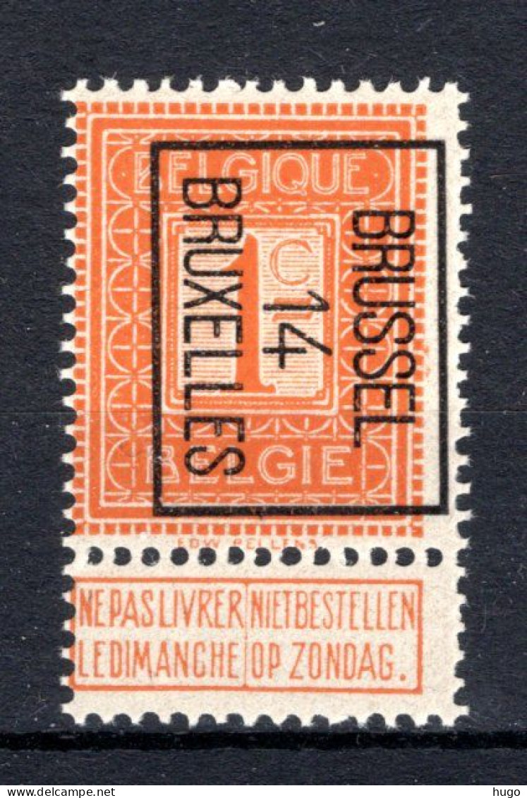 PRE45B MNH** 1914 - BRUSSEL 14 BRUXELLES - Typo Precancels 1912-14 (Lion)