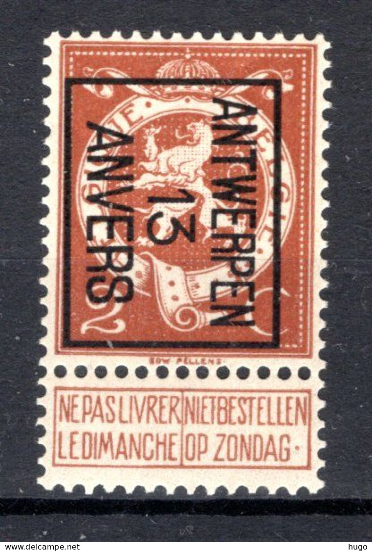 PRE40B MNH** 1913 - ANTWERPEN 13 ANVERS - Typos 1912-14 (Lion)