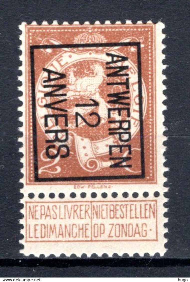 PRE32B MNH** 1912 - ANTWERPEN 12 ANVERS  - Typos 1912-14 (Löwe)