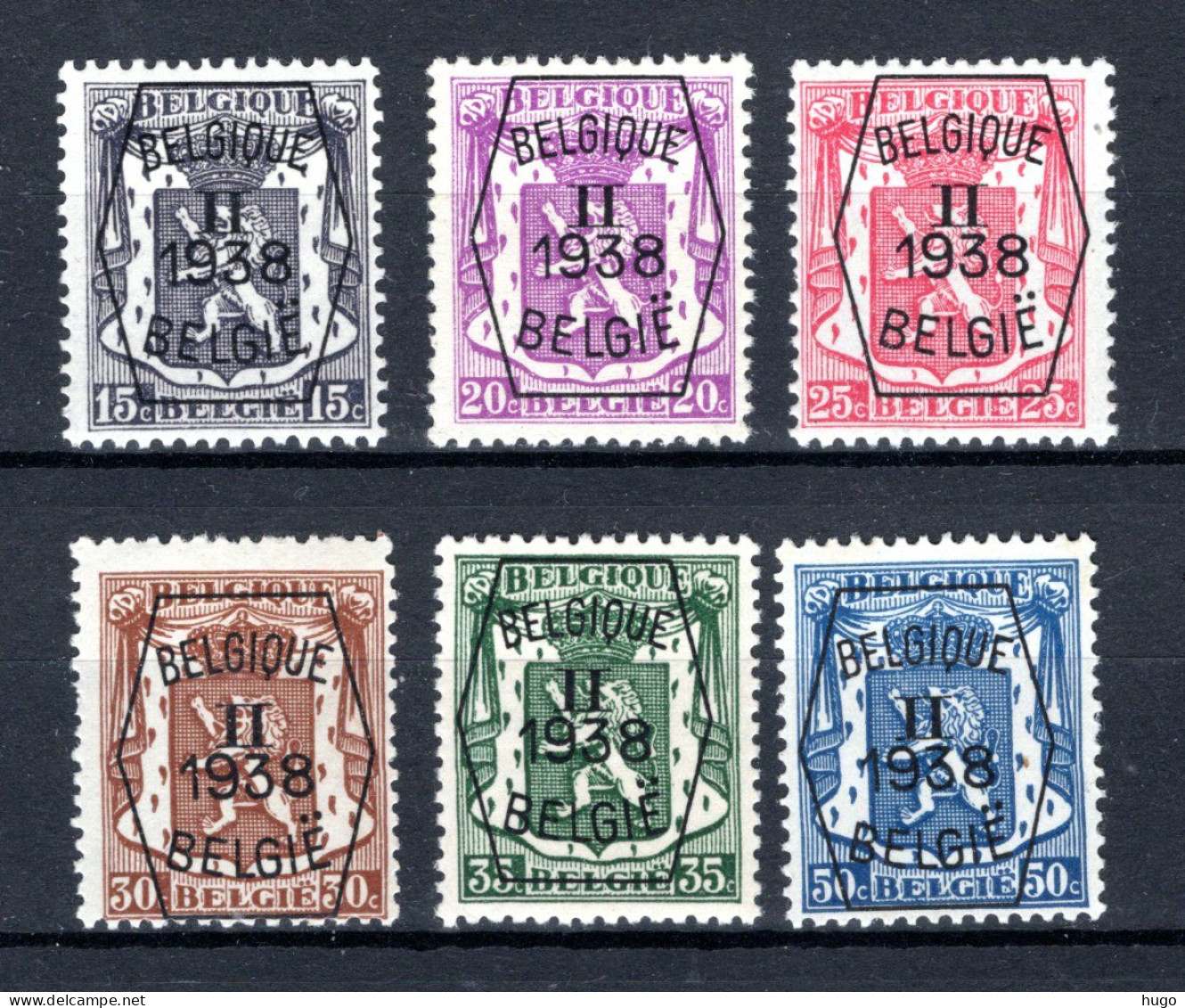 PRE339/344 MNH** 1939 - Klein Staatswapen Opdruk Type A - REEKS 2 - Typos 1936-51 (Kleines Siegel)